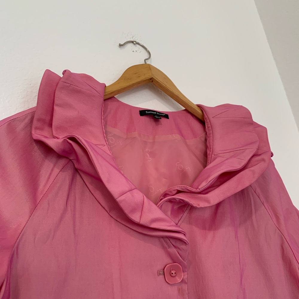 Pink Ruffled Women's Jacket - Picture 5 of 6